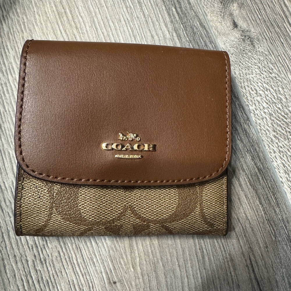 Coach Tan and Brown Women's Wallet